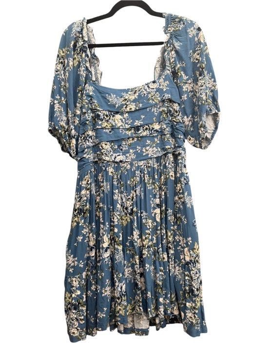 ARULA Dresses & Skirts - ARULA Dusty Blue Floral Mini Dress